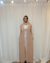 Load image into Gallery viewer, Linen Tie Abaya in CHAI
